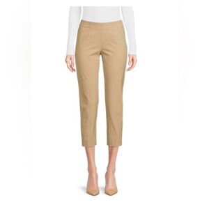 Piazza Sempione Audrey Cropped Stretch Tan Pants Size 4